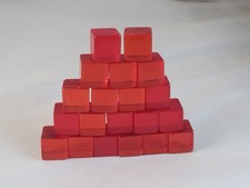 VINTAGE  20 FACTORY BLANK CATALIN DICE-CUBES RED 5/8