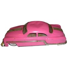 Vintage 1950s Marx Pontiac Silver Streak Pressed Steel Toy Car Pink As Is picture