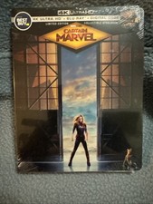 Captain Marvel Steelbook 4k Ultra HD + Blu-Ray + Digital, 2019 New Sealed picture