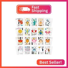 Sinceroduct 100PCS Make Your Own Stickers for Kids, Make-a-Face Stickers, 20 Ani picture