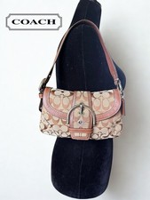 Vintage Coach Soho Signature Canvas Flap Shoulder Bag Brown 10296 Y2K picture