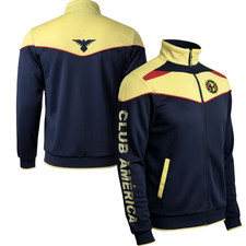 Icon Sports Club America Track Jacket Navy Yellow - Officially Licensed picture