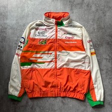 Sahara Force India 2013 F1 Team Racing Jacket XL White Orange Green picture