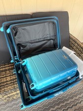 New Merax 3-piece blue hardshell spinner luggage set with TSA lock picture