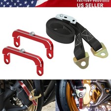 RED Front Lowering Strap Brackets Drag Roll Racing For SUZUKI HAYABUSA GSX1300R picture