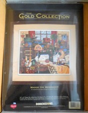 DIMENSIONS GOLD 3884 MAGGIE THE MESSMAKER CAT CROSS STITCH KIT CHARLES WYSOCKI picture