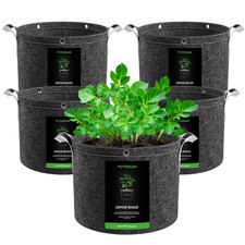 VIVOSUN 5-Pack 3/5/7/10/15/25 gallon Grow Bags,Nonwoven Fabric Black picture