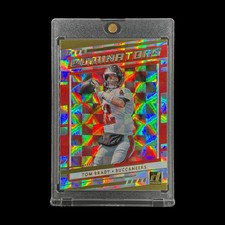 TOM BRADY CHECKERBOARD HOLO GOLD FOIL 2020 Donruss Dominator Insert - Buccaneers picture