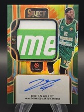 2025-26 Select EuroLeague Jumbo Jersey Auto Jerian Grant Tie-Dye Prizm /25 picture