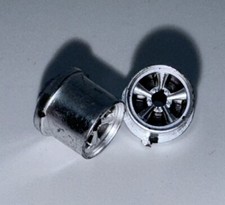 VTG - Early Aurora AFX Model Motoring High Luster Silver Rear Wheels #8527 - NOS picture