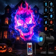 2027 32ft Dark Cast Halloween Projector Hologram Scary Skull Dynamic 10 Patterns picture