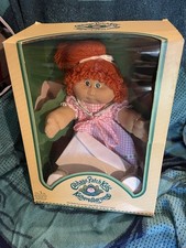 Vintage 1983 Cabbage Patch Kids Denmark NRFB Doll Red Pony Green Eyes Freckles picture