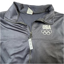 United States Olympic Team Jacket Mens Medium USOC Running Full Zip Made In USA picture