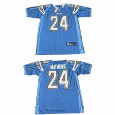 VTG Ryan Mathews #24 Los Angeles Chargers Stitched NFL Football Jersey Sz 52 NWT picture