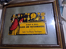 Karat & Dial Clock & Watchmakers Advertising Sign, Jewelry & Watches, Yellow picture