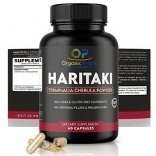 Organic Haritaki Terminalia Chebula Powder Bibhitaki Harad 1500mg 60 Capsules picture