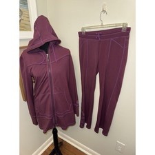 Athleta Sphinx purple long line hoodie and sweatpants set Yoga Small Y2K picture