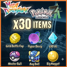 Pokemon Legends ZA✨30 Items✨Hyper Berry✨EXP. CANDY XL✨Big Nugget✨Gold Bottle Cap picture
