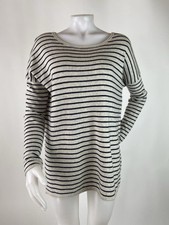VINCE Size Medium Wool Cashmere Blend Round Neck Striped Sweater Oversized picture