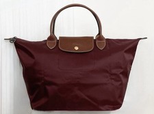 Longchamp Le Pliage Medium Top Handle Tote/Satchel in Burgundy - EUC picture