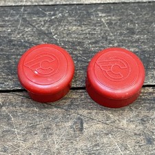 Vintage Cinelli Handlebar Bar End Plugs Red Plastic Winged C Pair Road Bike picture