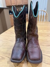 Justin Gypsy Raya Womens 10B Brown Leather Turquoise Cowgirl Boots GY2900 Sz 10B picture
