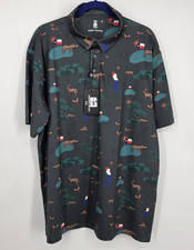NEW Raised by Coyotes Polo Mens 2XL Green Coyote Country Club Stretch NWT picture
