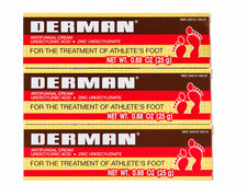 Derman Zinc Undecylenate Antifungal Cream .88 oz (Pack of 3) – Athlete's Foot T picture