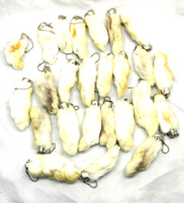 Wholesale Lot Of 25 Lucky Natural Rabbits Foot, Rabbit Feet Keychains, RF#3 picture