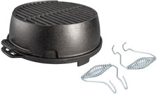 Lodge Kickoff Cast Iron Grill, 12 Inch Cooking Surface | Portable Tailgate Cast picture