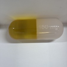 Jonathan Adler Yellow Acrylic Lucite Pill Sculpture 150mg NEW picture