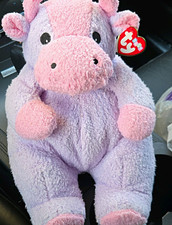 Ty Pillow Pals Moocowbaby Purple & Pink Plush Beanbag 2000 PA-1555 picture