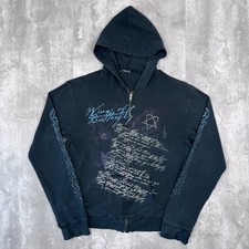 Vintage HIM Heartagram Hoodie Adult S Bam Margera Myspace Goth Emo Band 2005 picture