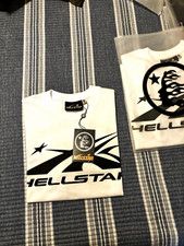 HELLSTAR Men's S White Graphic Logo Crew Neck Short Sleeve T-Shirt picture