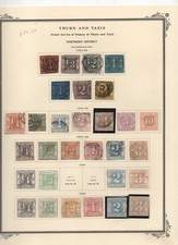 Thurn And Taxis 1852-1867 Collection Of 54 Stamps Mint & Used On Scott Pages picture
