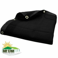 (Black) HD Mesh Tarp Net Sun Shade Fence Screen Patio Canopy Top picture
