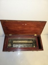 Rare Antique Key-winding Cylinder Music Box 19th-century Swiss Ducommun Girod  picture