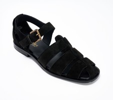 Seychelles Women's Sz 8 Suede Fisherman Sandals- The Blues Black A693905 picture