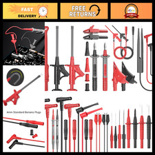 33PCS Silicone Multimeter Test Leads Kit for Electrical Testing, Probes & Clips picture