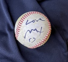 ARTIST PETER MAX SIGNED AUTOGRAPH VINTAGE BASEBALL BALL WITH ORIGINAL ART RARE picture