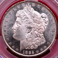 CAC MS-64 PL 1885-O MORGAN DOLLAR picture