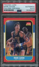UTAH JAZZ MARK EATON signed autographed 1986 FLEER ROOKIE CARD RC PSA/DNA RARE picture