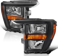 For 2021-2023 Ford F150 F-150 Halogen Headlights Headlamps Pair Left+Right Side picture