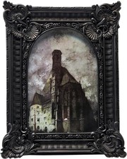 4x6 Vintage Picture Frame, Antique Black Ornate Arched Photo Frame for Wall picture