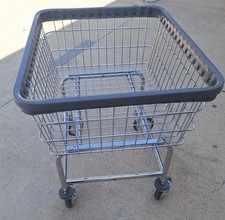 R&B Wire Laundry Cart 1-100CEC Chrome Heavy Duty  picture