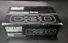 Maxell C30 Professional Industrial P/I Audio Cassette Tapes Box of 10 New picture