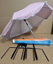 Garden Plant Umbrellas Outdoor 24 Inch 3 Pack Blue Orange Pink picture