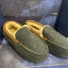 RockDove Men's Hearthfire Memory Foam Moccasin Slipper Black/Dark ASH Size 10 picture