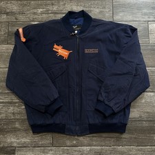 VTG 90s NICKELODEON NICKTOONS BLUE CAST & CREW EMPLOYEE JACKET SZ XL picture