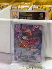 2026 ONE PIECE ADVENTURES ON KAMI'S ISLAND SP MONKEY D. LUFFY BGS 10 BLACK LABEL picture